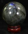 Flashy Labradorite Sphere - Great Color Play #32068-2
